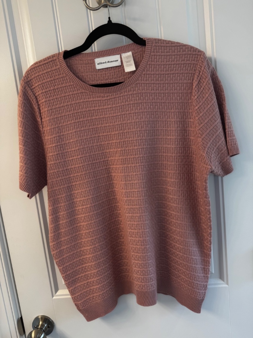 Alfred Dunner Textured Knit Sweater Top Pink Size Large - Picture 3 of 7